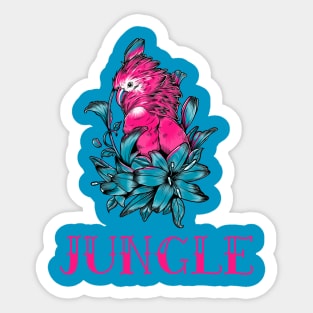 Jungle - Bird and Flowers Sticker